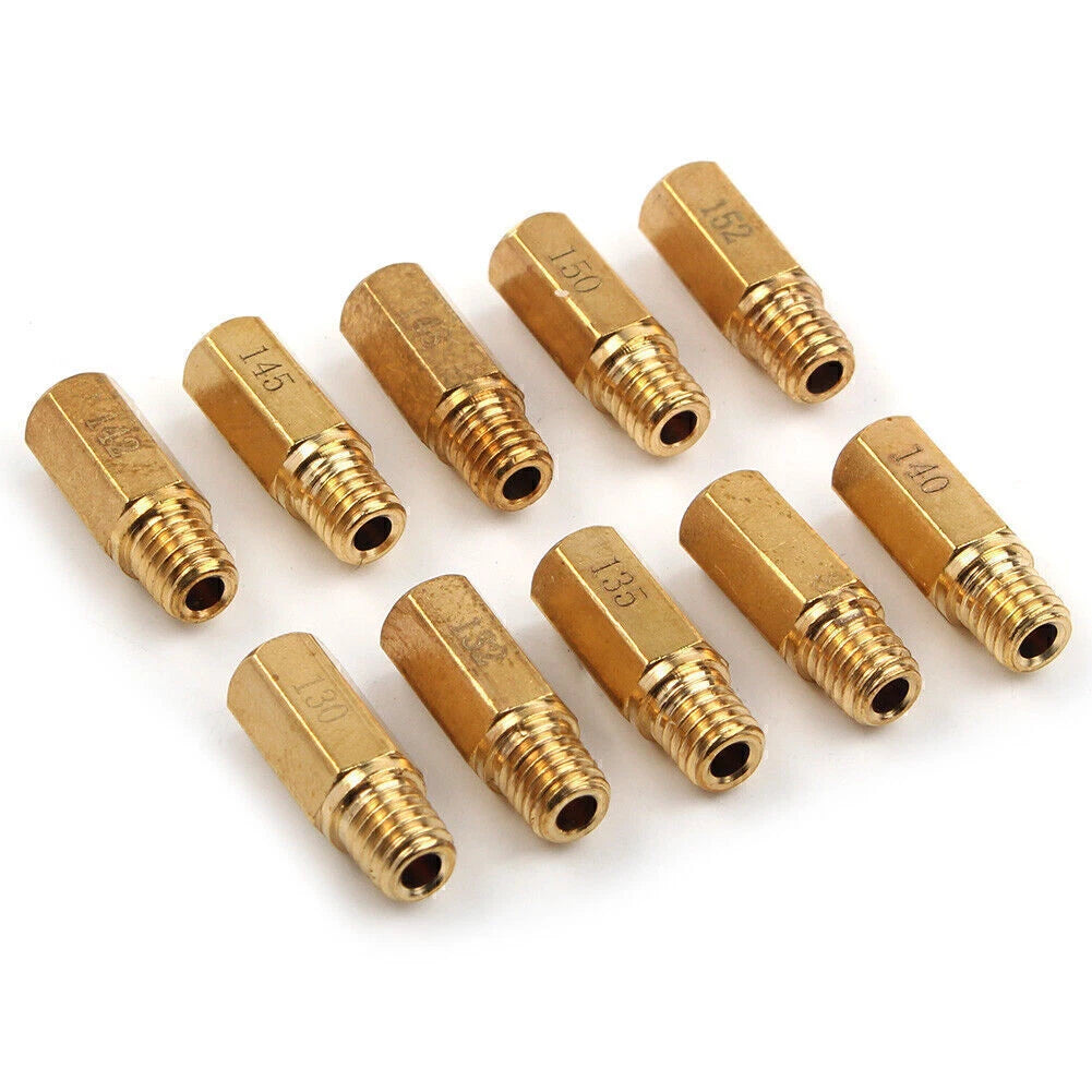 10pcs Carburetor Main Jet Set for Keihin PWK PE OKO KOSO (130-152)