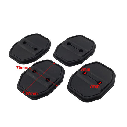 4 x Red Car Door Lock Protective Covers for BMW F40 F45 G20, Benz C-Class, Maserati
