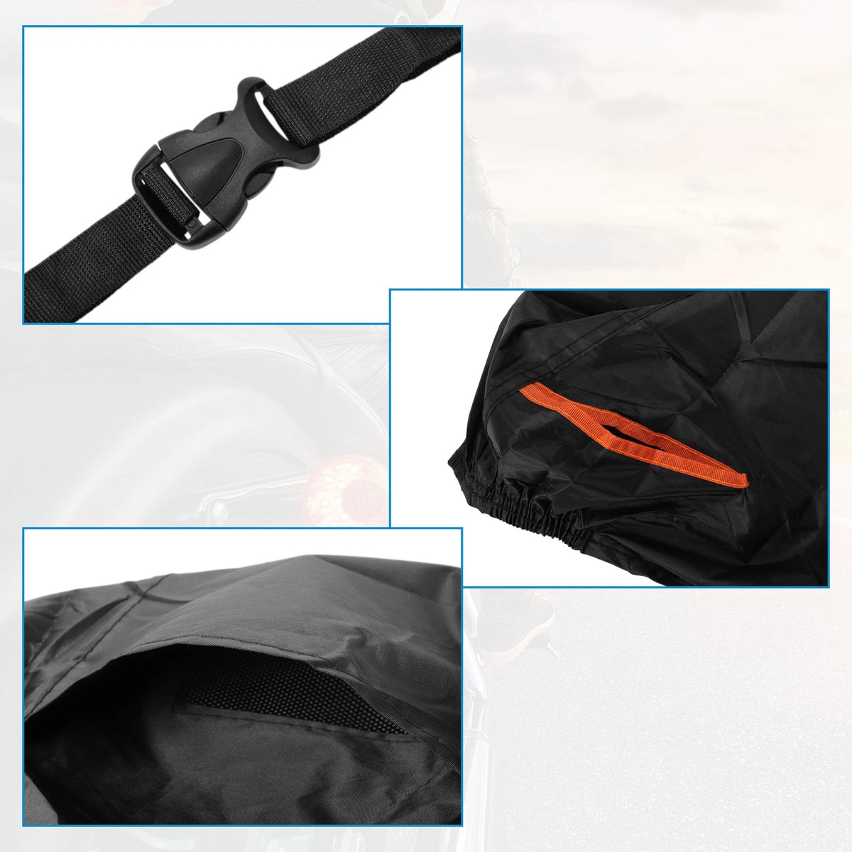 210D-PU Black Motorcycle Cover for Honda Super Cub 110 (2017-2023)