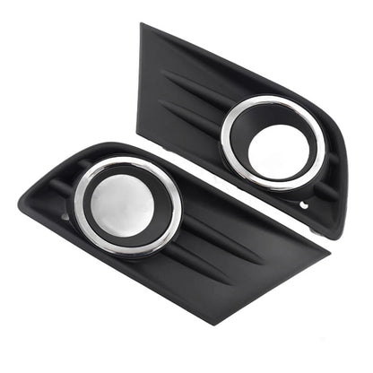 Front Bumper Fog Light Covers w/Chrome Ring for Honda Pilot (2012-2015)