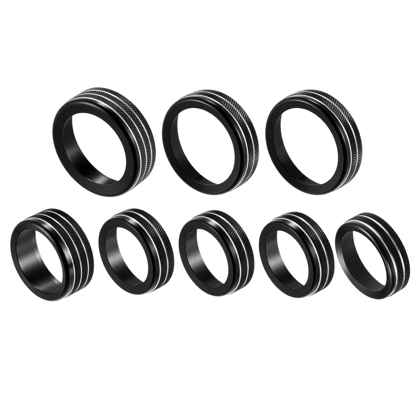 7 x Aluminum Alloy AC Switch Knob Cover Trim for Ford F-150 (2021-2022)