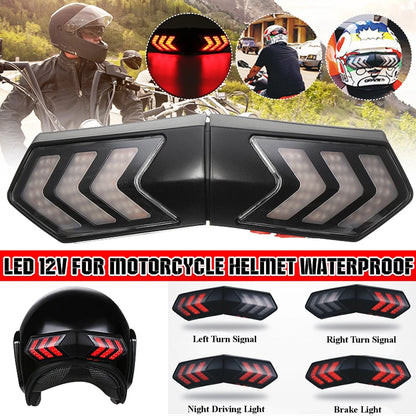 Wireless Turn Signal Brake Light for Motorcycle Helmet LED Safety Warn Lamp