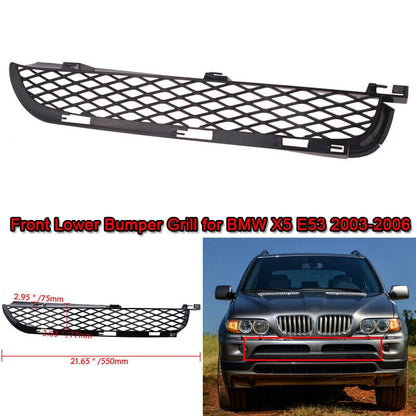 New Left Front Upper Bumper Mesh Grill for 2004-2006 BMW X5 E53