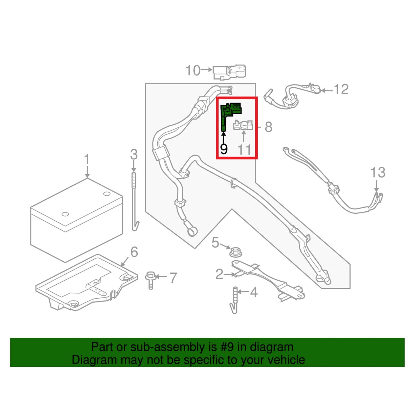 Positive Battery Cable Fuse Fusible Link for Nissan Titan Versa (2007–2013)