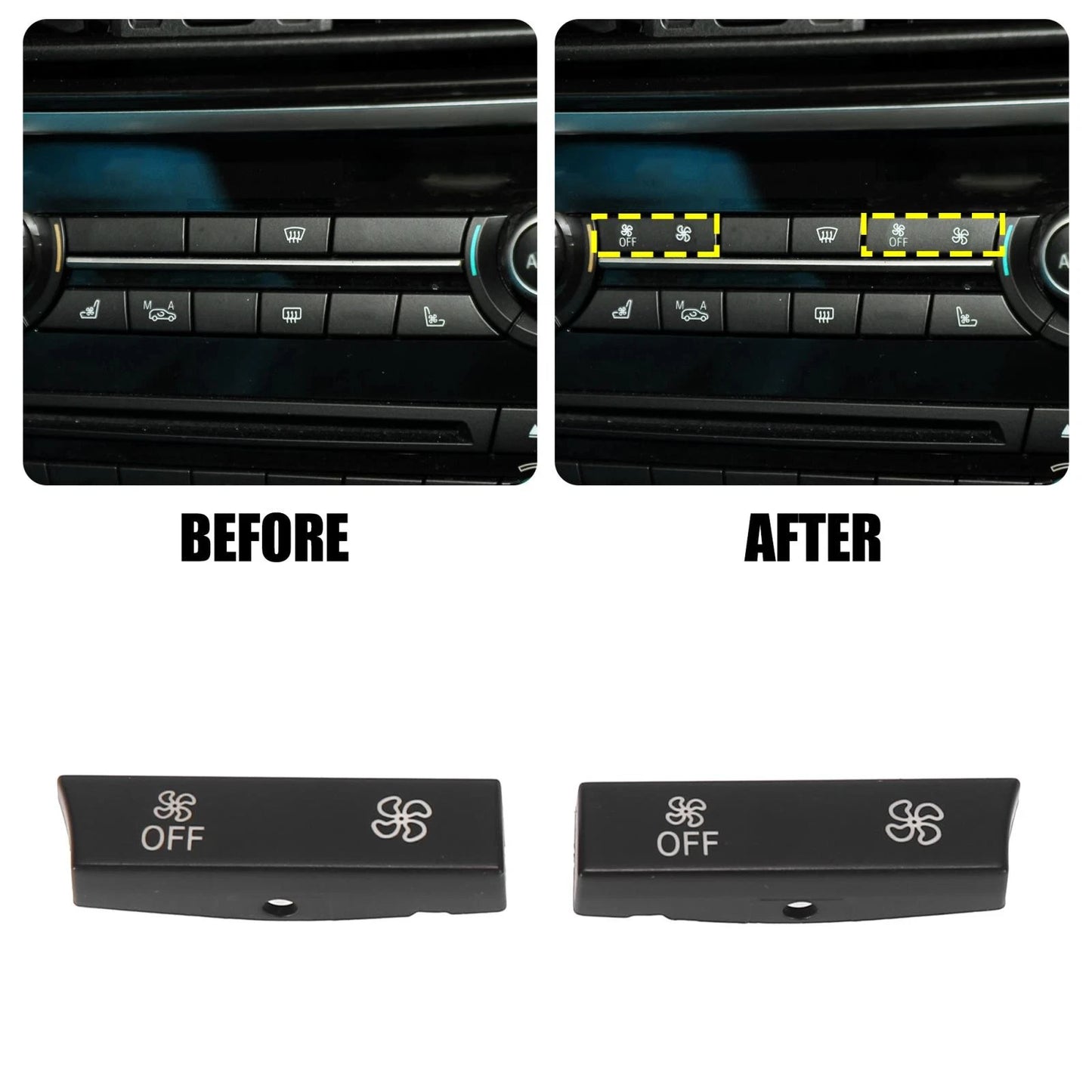 AC Climate Control Buttons for BMW 5 Series F07 F10, 6 Series F06