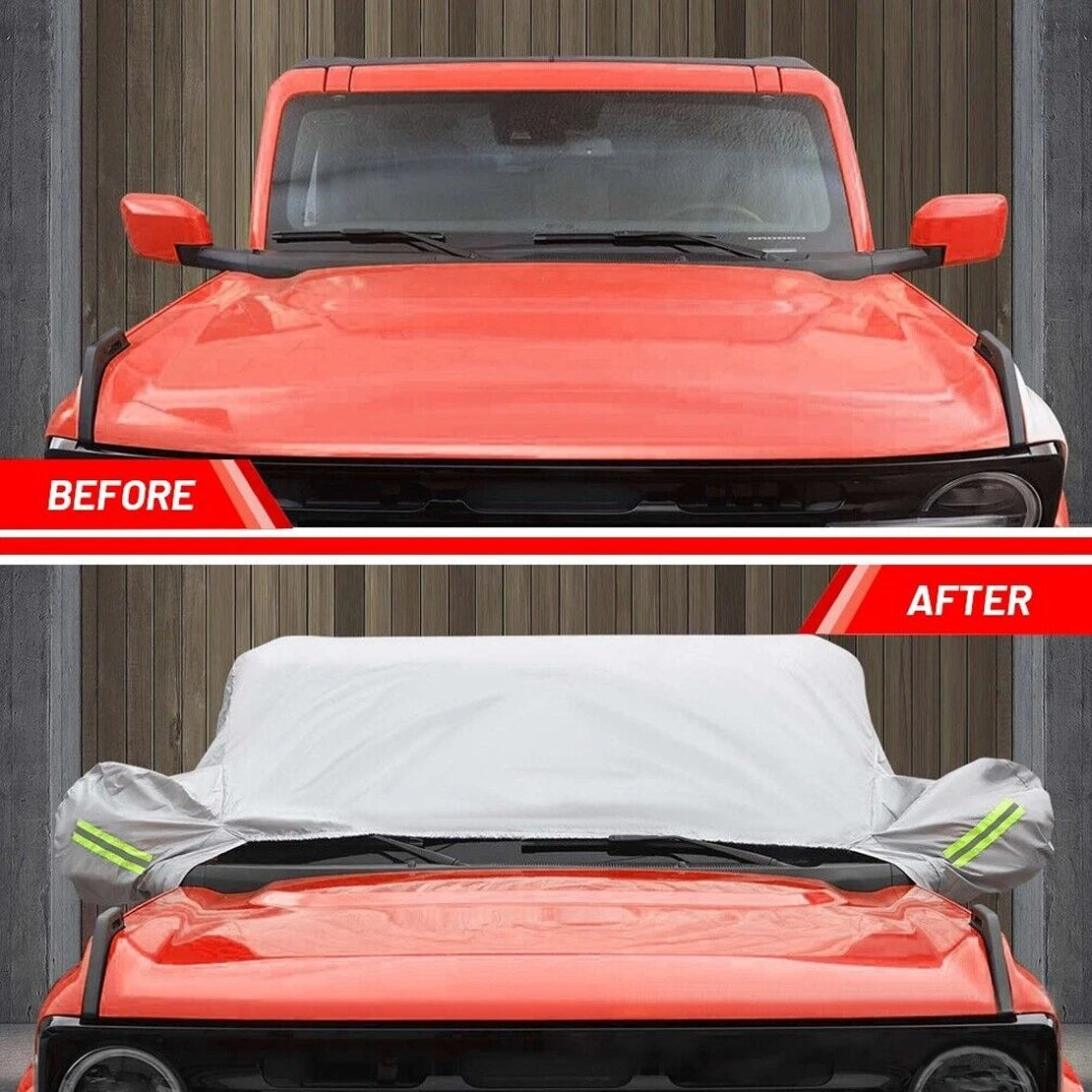 Half Car Body Sun Shade Waterproof Cover for Ford Bronco 4 Door (2021-2022)