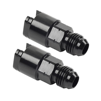 Black 6AN Male to 5/16" EFI Fuel Rail Adapter Fitting for Car Model