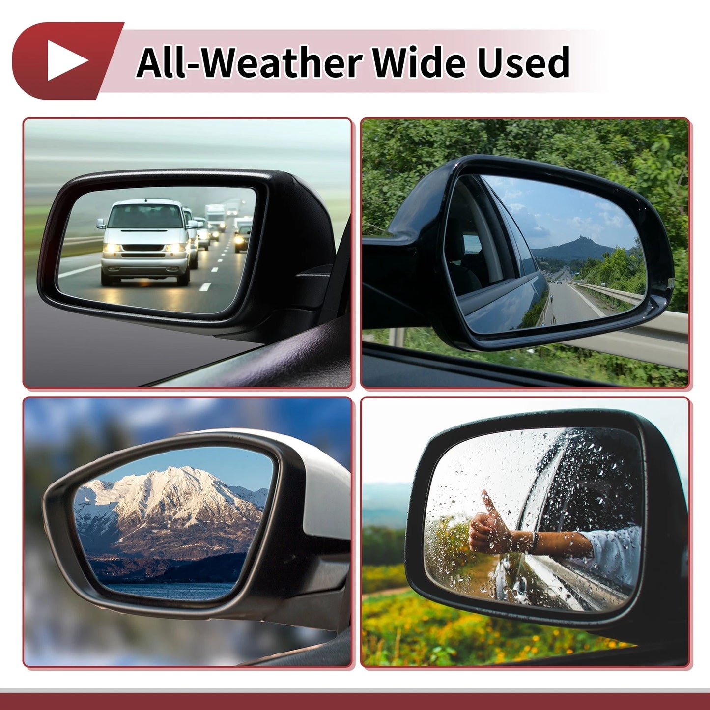 Right Side Wing Mirror Glass for Citroen C4 Cactus (2014-2018)