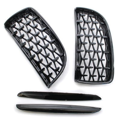 Front Kidney Dual Slat Grille for BMW 3 Series E90 E91 (2005-2008)