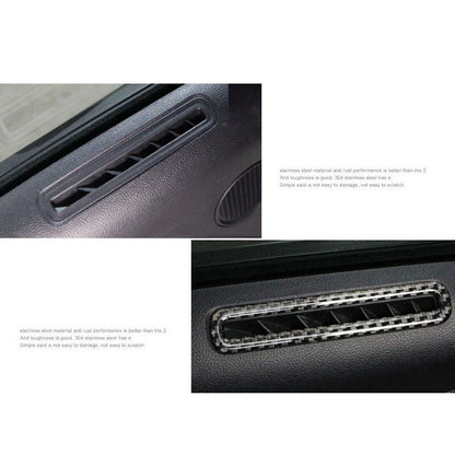Carbon Fiber Door Air  Outlet Vent Sticker Interior Trim For Mustang 2015-2018