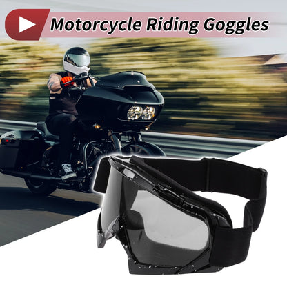 Goggles for Motorcycle Grey Lens White Black Frame PC Cycling Sunglasses