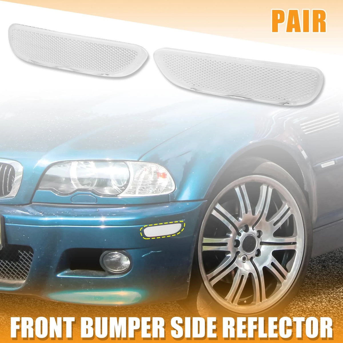 Front Bumper Reflector Side Marker for BMW 325Ci 330Ci 323Ci 328Ci (2000-2006)