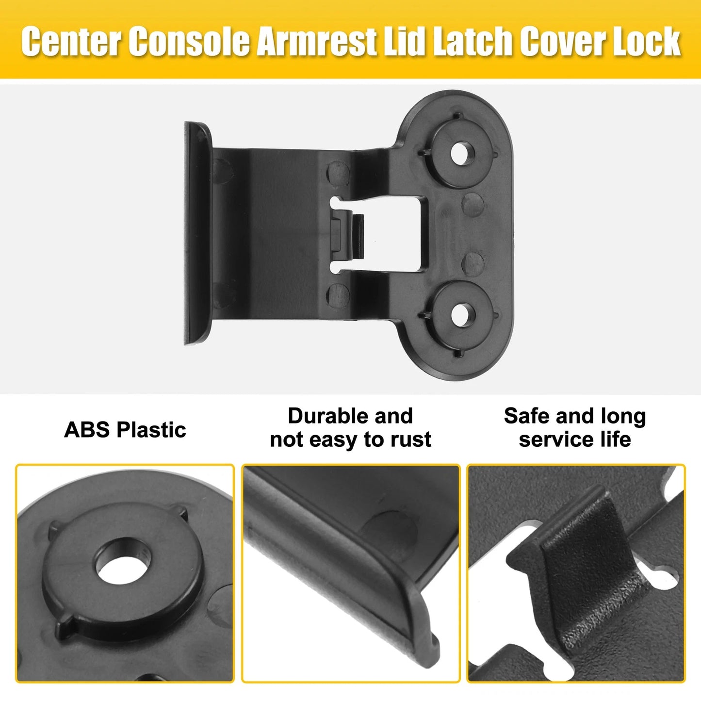 Center Console Armrest Lid Latch for Jeep Cherokee (1997-2001) Black