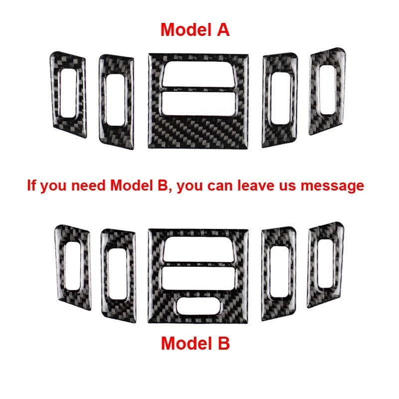 Interior Carbon Fiber Center Air Outlet Vent Trim fit For BMW 3 Series E90 E92