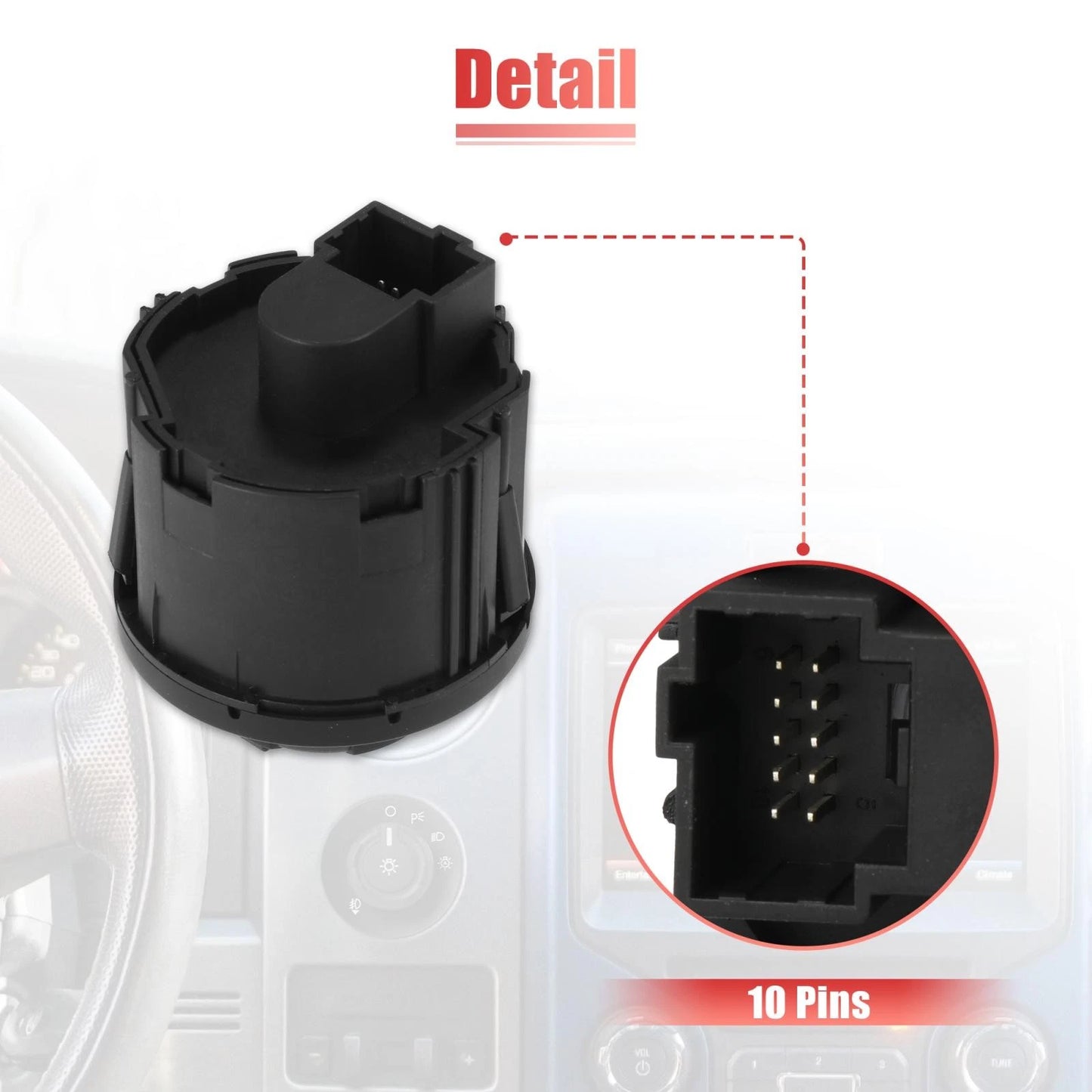 Headlight Fog Light Control Switch for Ford F-150 (2009-2019)
