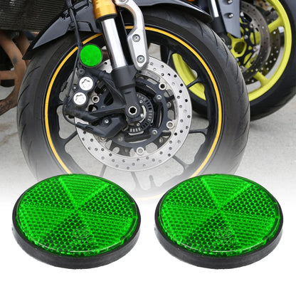 6pcs M6x1.0 Green Universal Screw Mount Round Warning Reflector for Motorcycle