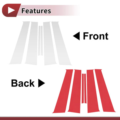 Door Pillar Window Trim for Nissan March (2010-2015) Silver Tone Left Right