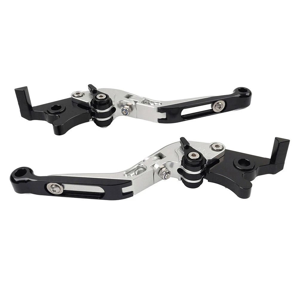 CNC Silver Extendable Brake Clutch Levers for Kawasaki ZX10R/RR/KRT/SE (16-20)