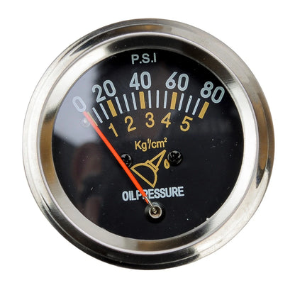 52mm Universal Mechanical Oil Pressure Gauge Meter 0-80 PSI for Skoda