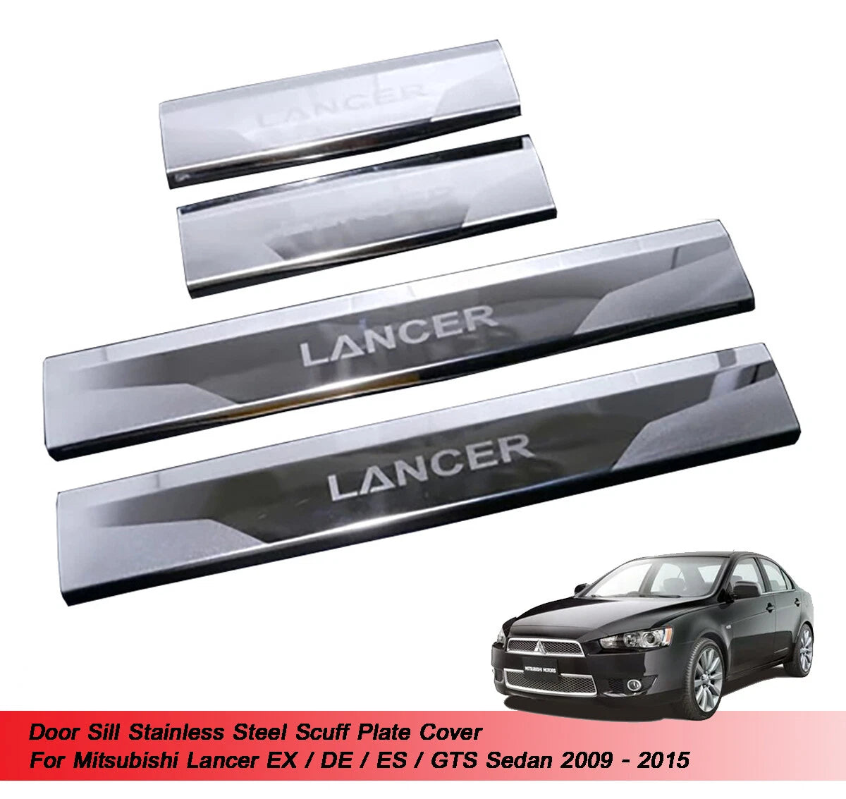 Scuff Plate Cover for Mitsubishi Lancer EX DE ES GTS (2009-2015)