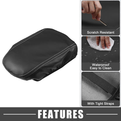 Kia K5 Center Console Armrest Cover 2021-2023 Faux Leather Black Gray