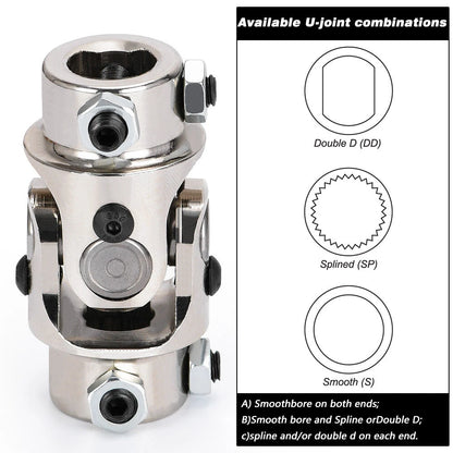 Steering Universal U-Joint 3/4" DD for Hot Rod