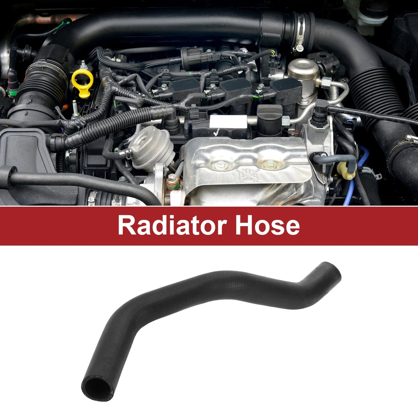 Radiator Hose Rubber for Honda Civic (2006-2011) 1 Pcs Black