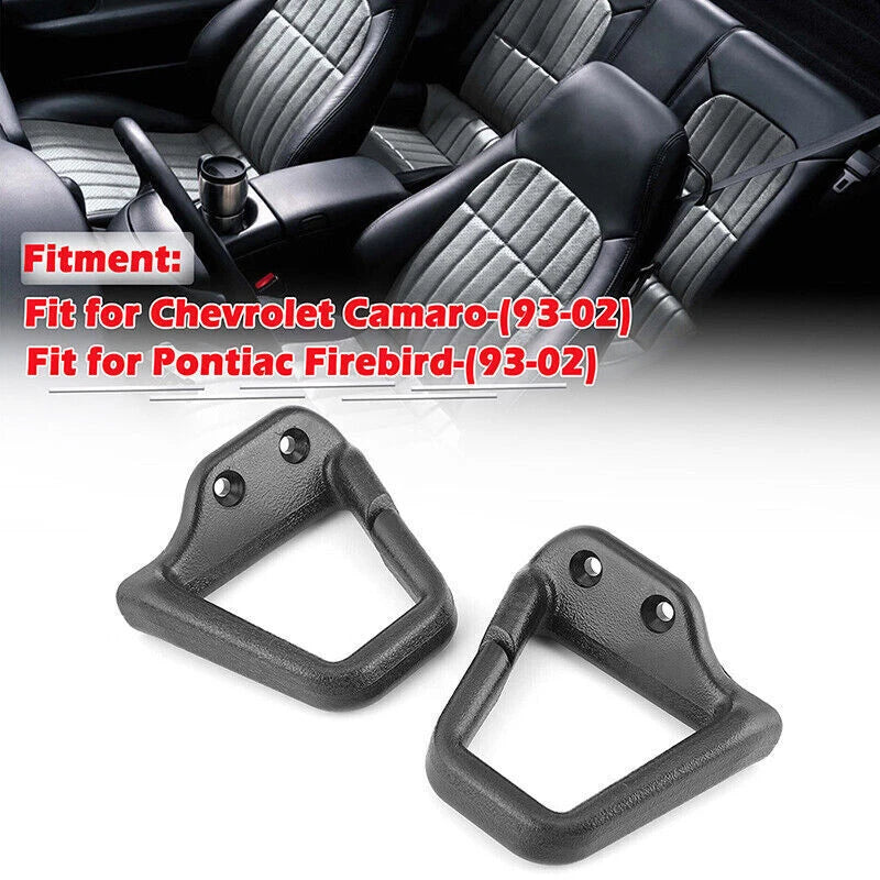 Black Ebony Slotted Seat Belt Guide Loops for 1993-2002 Camaro Firebird (1993-2002)