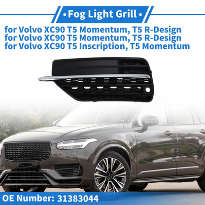 Fog Light Cover for Volvo XC90 T5 (2003-2014) Black Silver Tone 1 x
