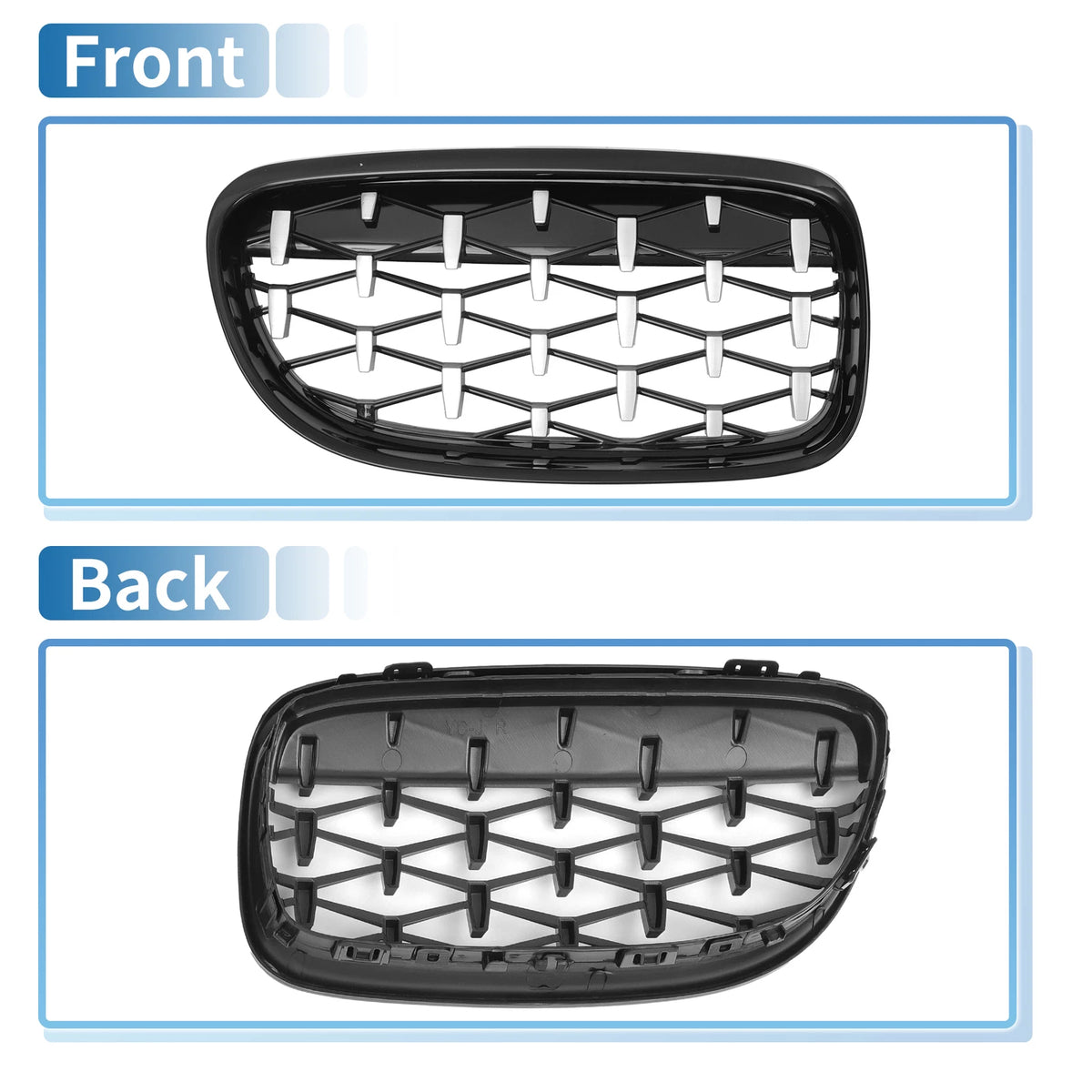 Front Hood Bumper Grille for BMW 335d 328i 335i xDrive (2007-2013) Pair