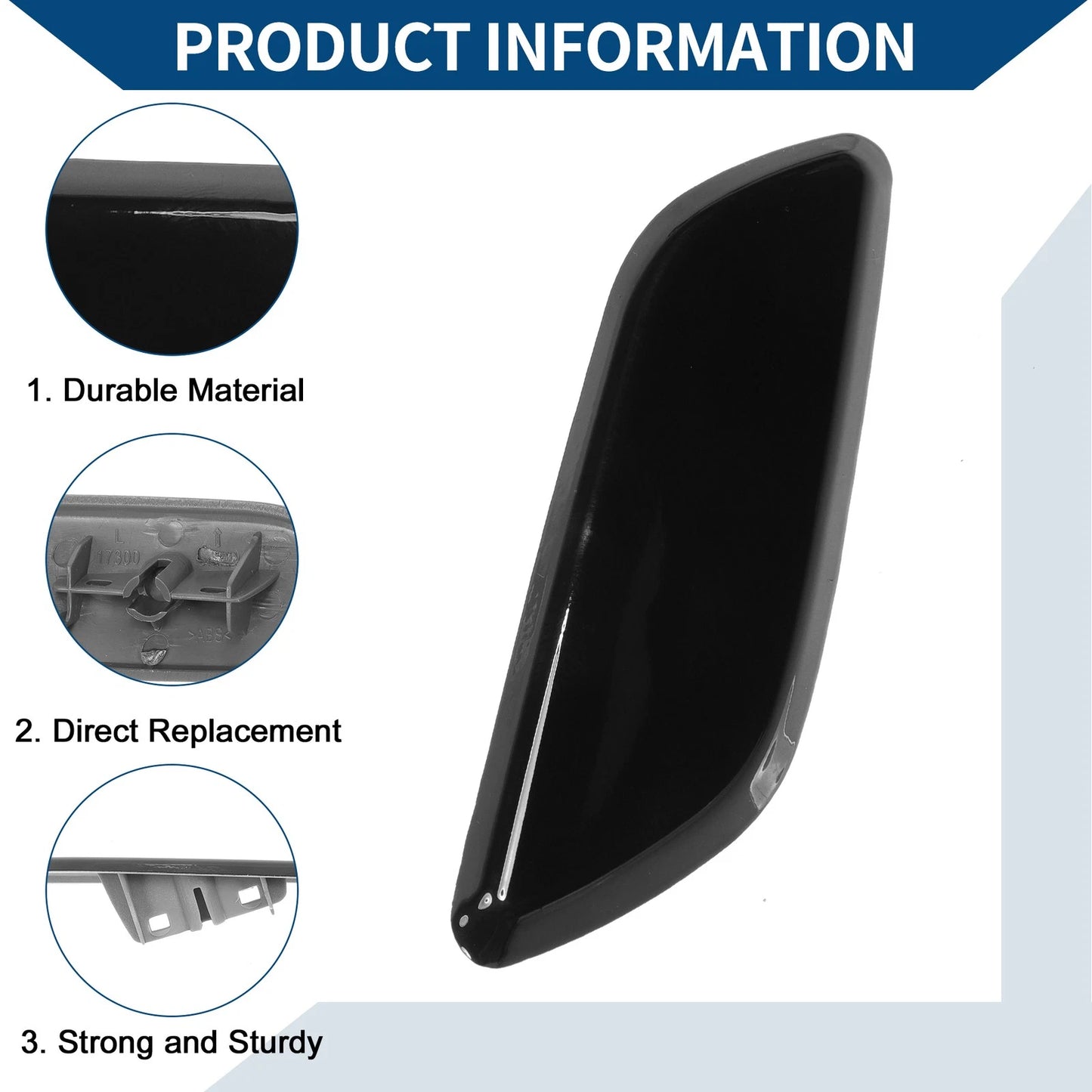 Front Right Washer Nozzle Cover for Honda Civic FB2 FB3 (2012-2013) Black