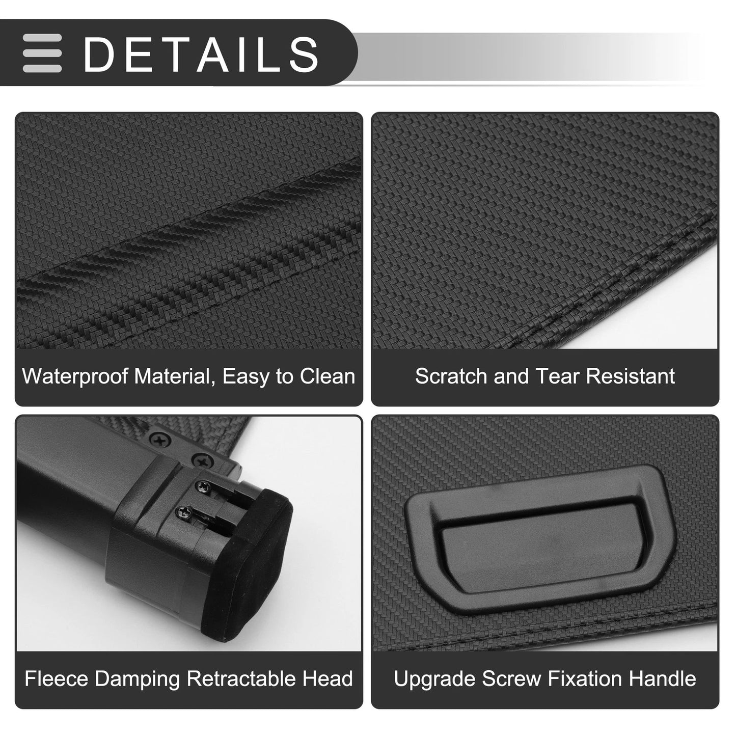 Retractable Cargo Cover for Infiniti QX50 (2019-2024) Black Carbon Fiber