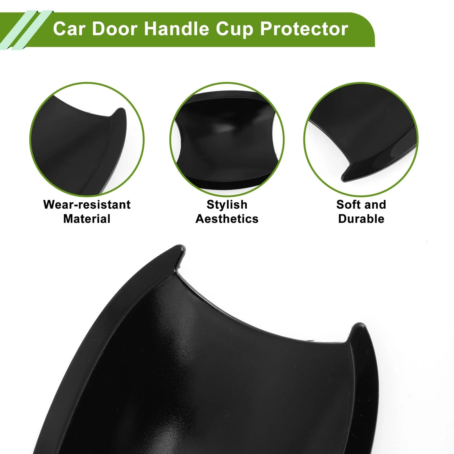 Gloss Black Door Handle Cup Protectors for Honda CR-V 2007-2011 (4 Pcs)