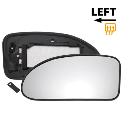 Left Side White Mirror Glass w/ Back Convex Heated for Ford Focus (1998-2004)