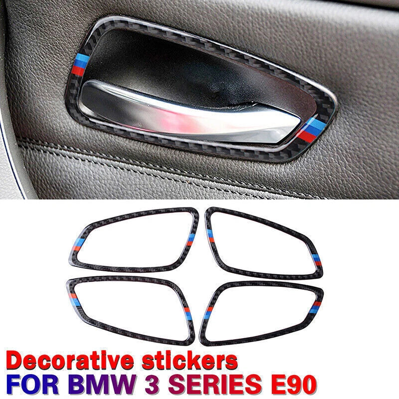Carbon Fiber Door Handle Trim Cover for BMW 3 Series E90 E92 E93 (2007-2013)