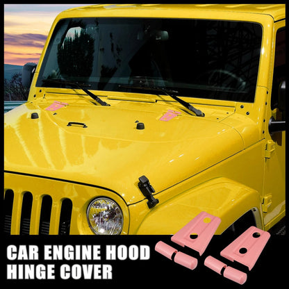 Engine Hood Hinge Covers for Jeep Wrangler 2007-2018 Pink