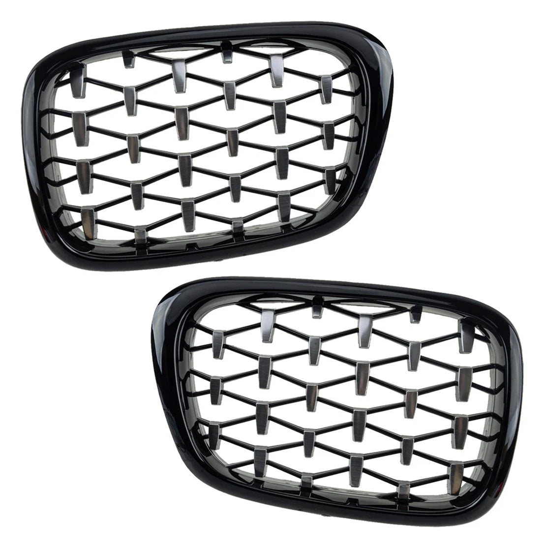 2 x Diamond Style Front Grille for BMW E39 5 Series M5 (1997-2003)