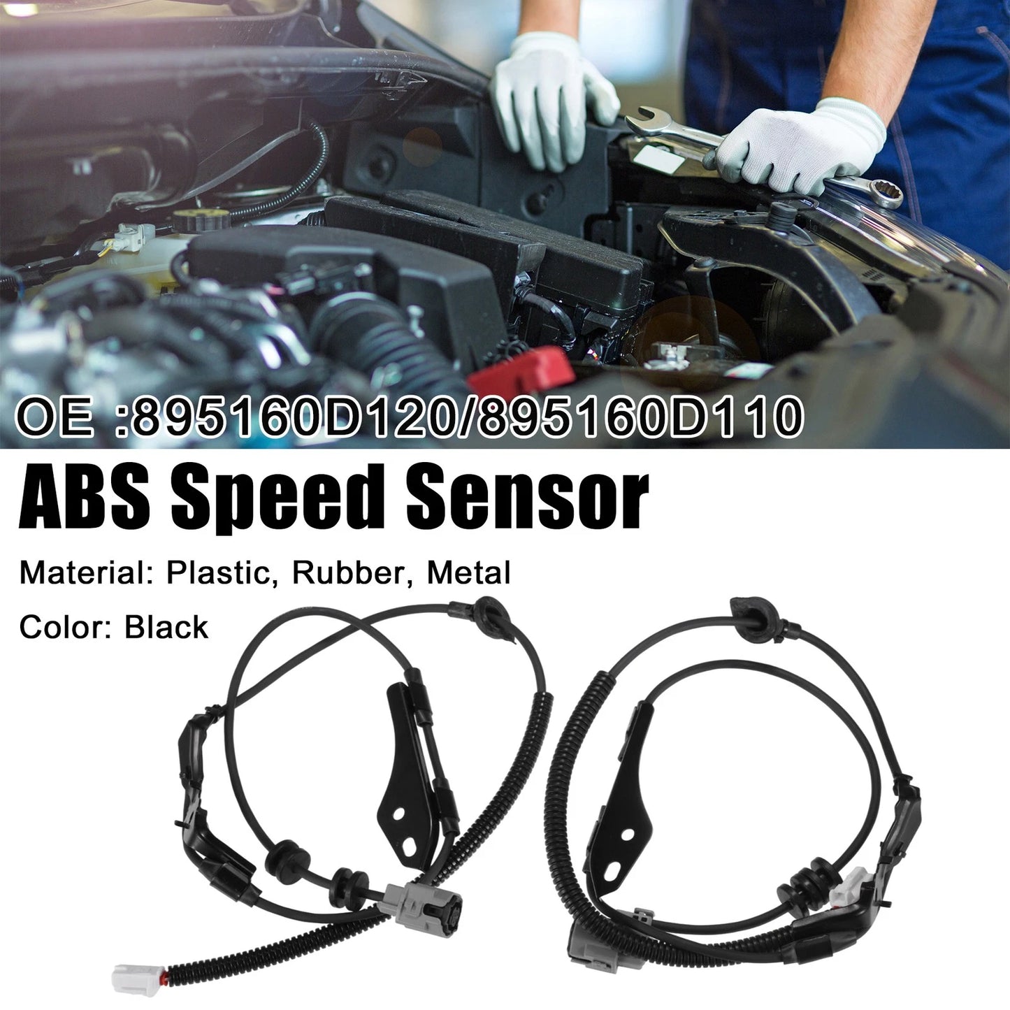 2 x ABS Wheel Speed Sensor for Toyota Yaris (2008–2012)