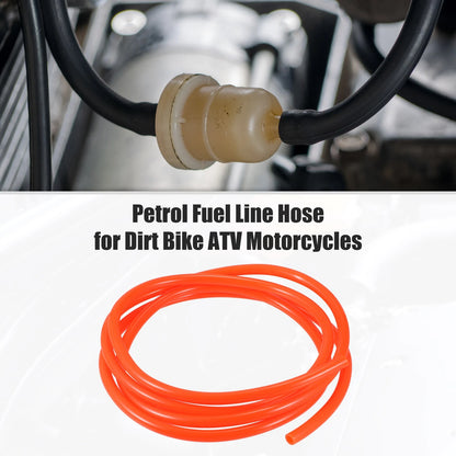 Vent Line Hose 0.31'' x 7ft Orange Red for Motorcycle Dirt Bike