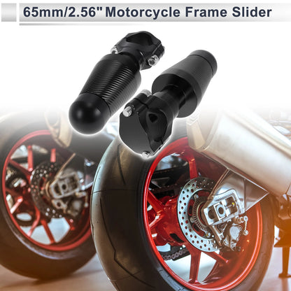 1.1-1.3 Aluminum Alloy Motorcycle Slider Frame 2 x Black for Make Model