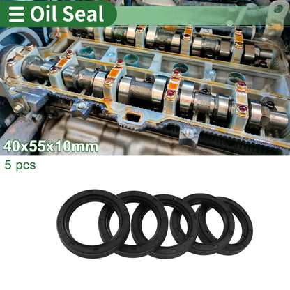 Oil Seal 40x55x10mm Seal Ring NBR Rubber Black