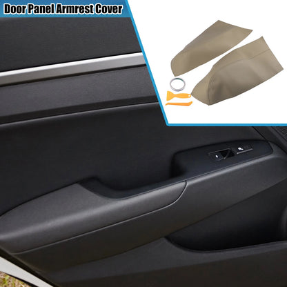 Beige Rear Door Panel Armrest Covers for Honda Pilot (2009-2015) 1 Pair