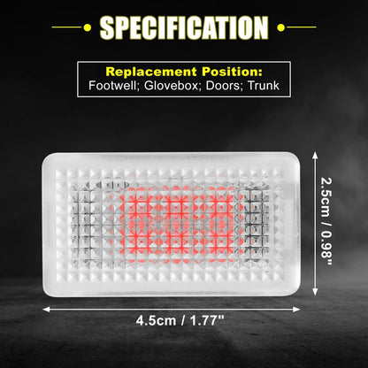 4 Pcs Red LED Footwell Lights for Tesla Model 3/Y/S/X (2017-2023)
