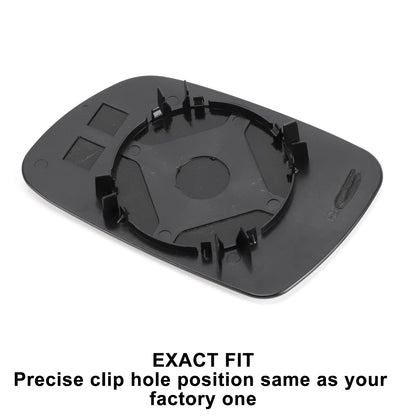 Right Side White Mirror Glass w/ Back for Peugeot 307 (2001-2009)