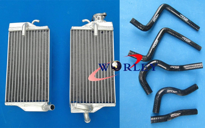 Aluminum Radiator & Blue Hose for Honda CR125 CR125R (2004)