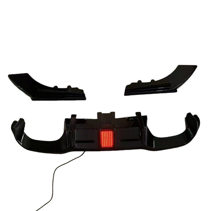 Rear Bumper Diffuser Lip w/ Square Lights for BMW 2 Series F87 M2 (16-22)