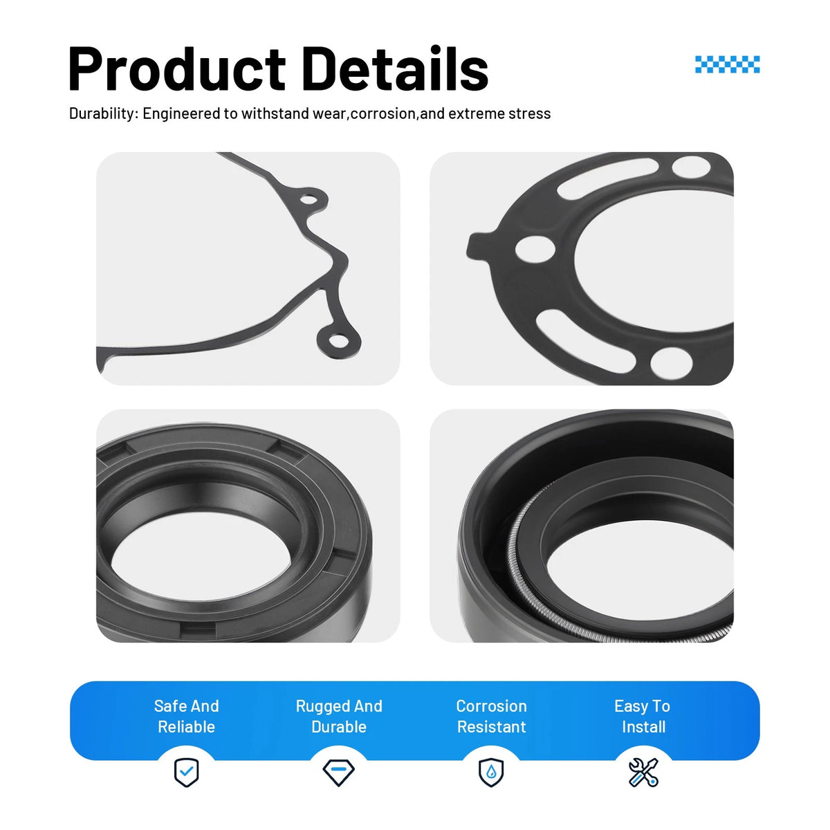 Engine Gasket Top Bottom End Gaskets Seals Kit for Honda CR80RB (1996–2002)