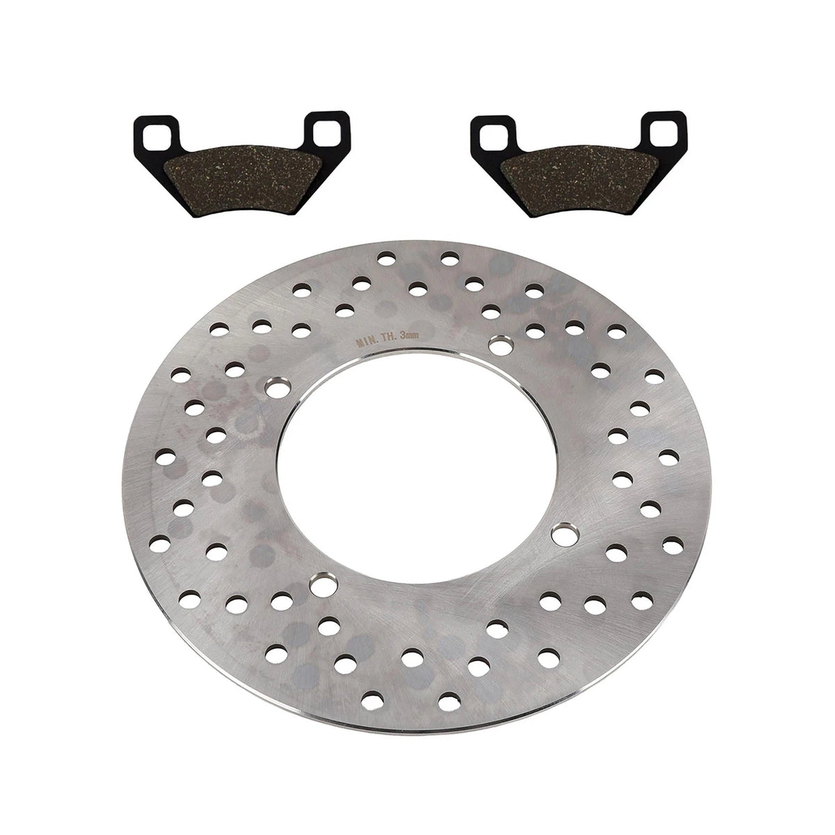 Rear Brake Rotor & Semi-Metallic Pads 2x for Arctic Cat 500 4x4 (2005–2009)