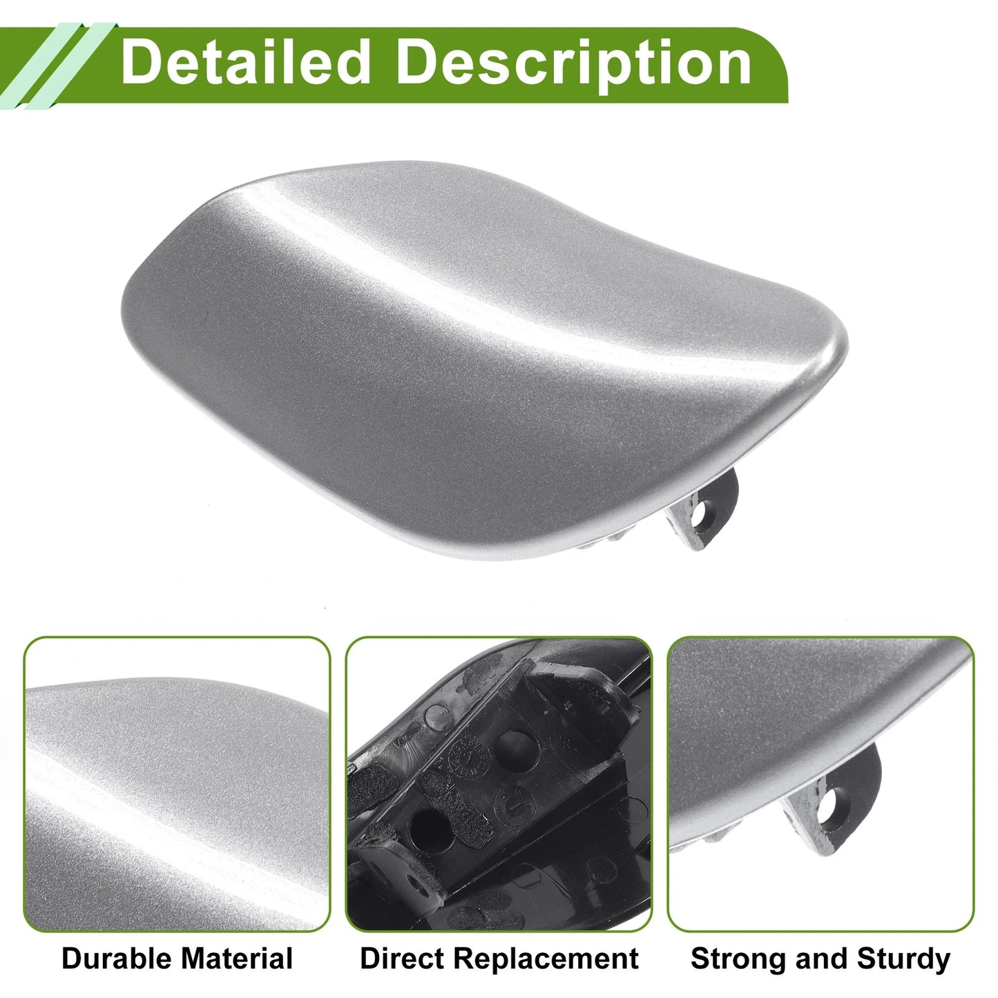 Washer Nozzle Cover Cap for Porsche Cayenne Silver Tone