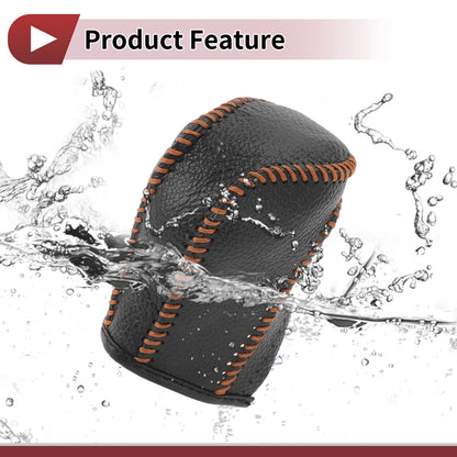 Car Gear Shift Knob Cover for Honda Fit (2021-2023) Brown Faux Leather